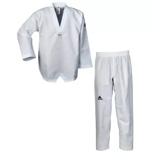 Taekwondo Dobok ruha - adidas adichamp II (fehér hajtókával)