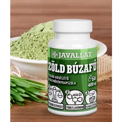 ZÖLD BÚZAFŰ - 60 db lágykapszula - Javallat