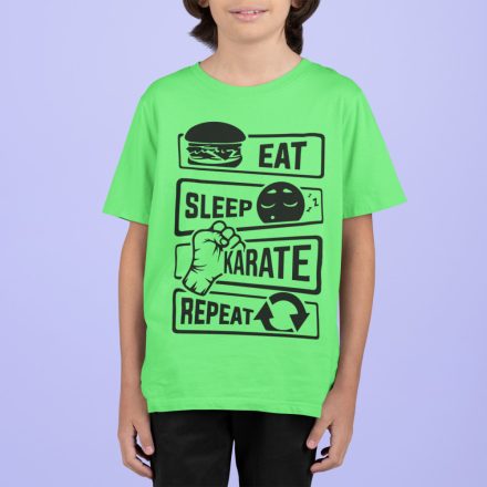 Eat-sleep-karate póló