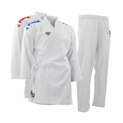 Karate ruha (kumite) - piros-kék vállú -TAKYON KUMITE - PUNOK - WKF Approved