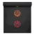 GAIAM jóga matrac, fekete, chakra mintás (6 mm)