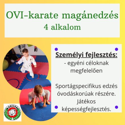 OVI-karate magánedzés - 4 alkalom