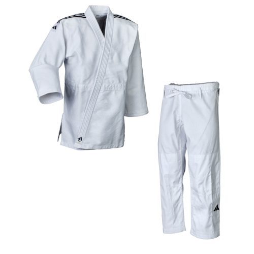 Judo ruha adidas Contest J650 - fehér, fekete csíkos