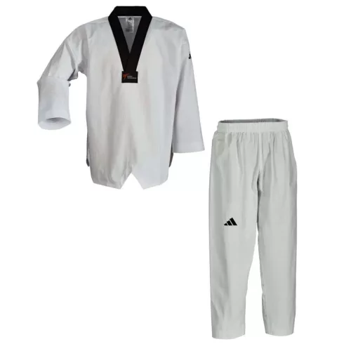 Taekwondo Dobok ruha - adidas adichamp II (fekete hajtókával)