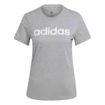 adidas női póló- világosszürke, fehér logóval