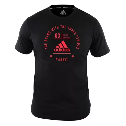 adidas Karate Community póló piros mintával
