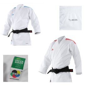   Karate ruha (kumite) - piros-kék vállú - Adilight PrimeGreen - ADIDAS - WKF approved 