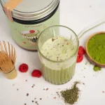 Protein matcha latte fehérjepor