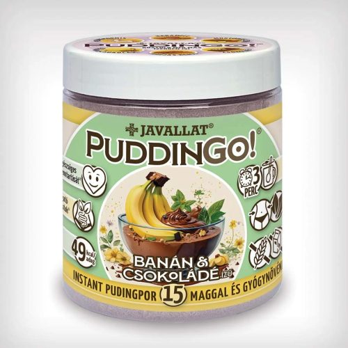 PuddinGo!® Banán és csokoládé ízű instant pudingpor