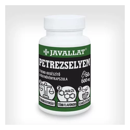 PETREZSELYEM - 60 db lágykapszula - Javallat