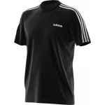 adidas fekete póló, fehér vállcsíkokkal