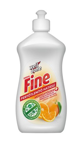 Fine fertőtlenítő hatású mosogatószer - Fresh Orange (500 ml) - Well Done