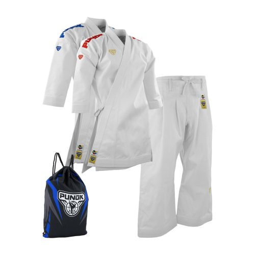 Karate ruha - piros-kék vállú - VERTEX Kata - PUNOK - WKF approved