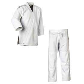 Judo ruha adidas Contest J650 - fehér, ezüst csíkos