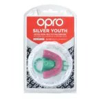 OPRO Silver Level Junior fogvédő - rózsaszín-zöld