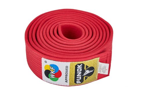 KATA karate verseny öv - WKF Approved - PUNOK -  Piros/kék