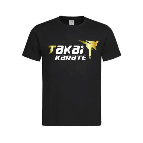 TAKAI Karate pamut póló arany-fehér mintával (gyerek)
