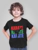 Karate mintás póló - fehér /fekete