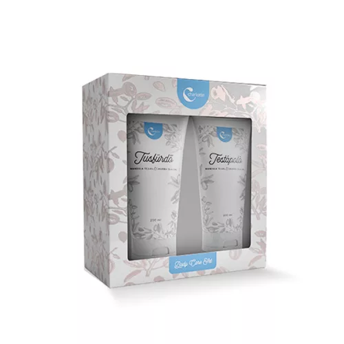 Charlotte Mandulatejes jojoba olajos ajándékcsomag (Testápoló+ tusfürdő)