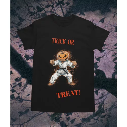 TRICK OR TREAT Karate Halloween - környakú póló