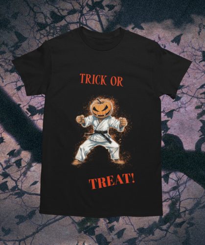 TRICK OR TREAT Karate Halloween - környakú póló