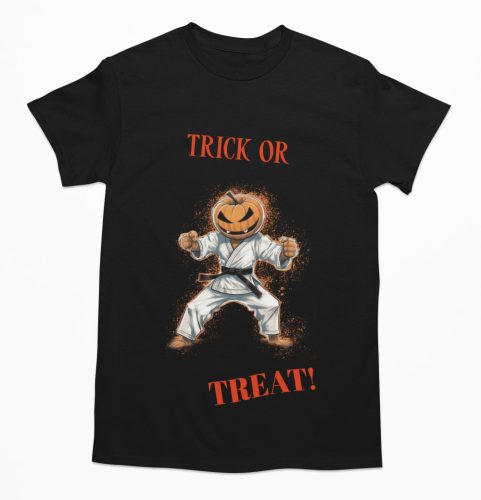 TRICK OR TREAT Karate Halloween - környakú póló