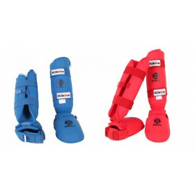   Lábfejes lábszárvédő szett (1 db piros + 1 db kék) - KIHON 