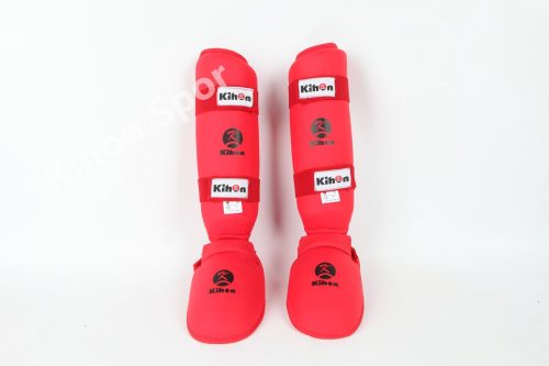 Lábfejes lábszárvédő szett (1 db piros + 1 db kék) - KIHON 