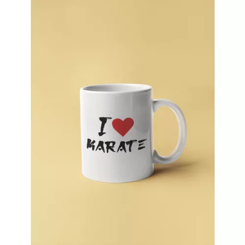 I love karate idézettel bögre - 3 dl
